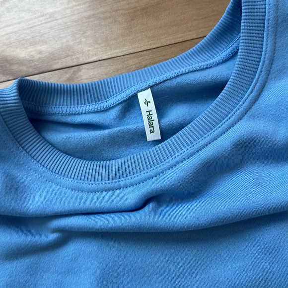 NWT Halara Oversize Fleece Casual Sweatshirt - Medium Blue - Picture 5 of 8